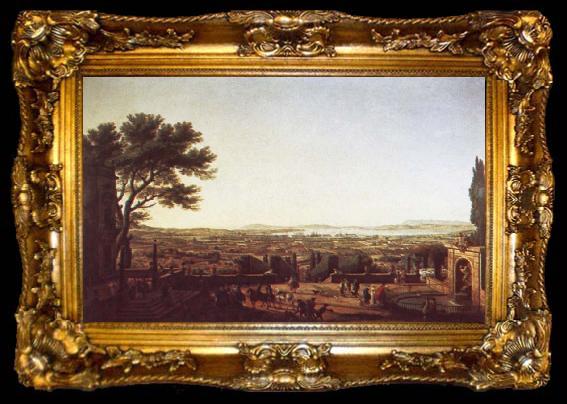 framed  VERNET, Claude-Joseph The City and Harbour of Toulon, ta009-2
